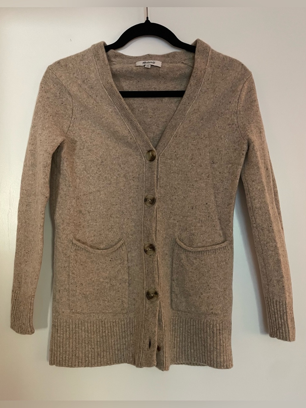 Madewell 100% Merino Wool Cardigan Size Small Tan Cozy Sweater - Size XXS